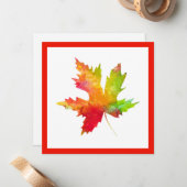 Autumn Maple Leaf Note Card Notitiekaartje (Voorkant / Achterkant in situ)
