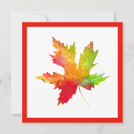 Autumn Maple Leaf Note Card Notitiekaartje (Voorkant)