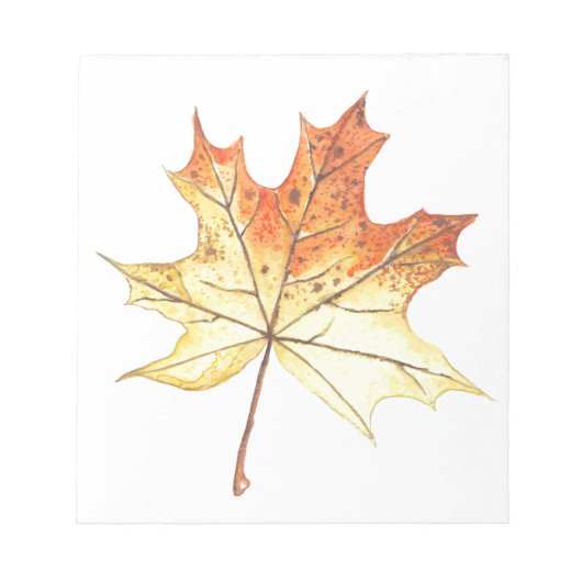 Autumn maple leaf notitieblok (Voorkant)