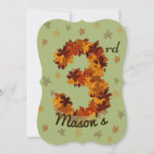 Autumn Maple Leaf Oranje Brown Yellow 3rd Birthday Kaart (Voorkant)