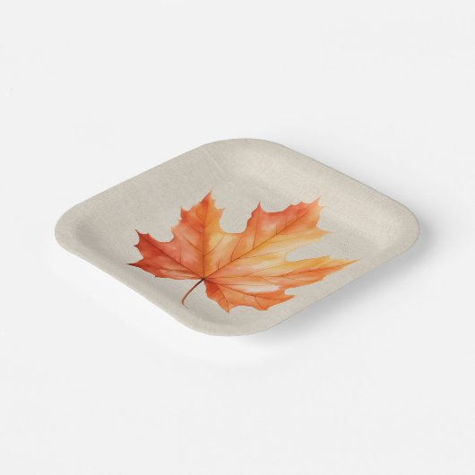 Autumn Maple Leaf Papieren Bordje (Gebogen)