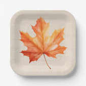 Autumn Maple Leaf Papieren Bordje (Voorkant)