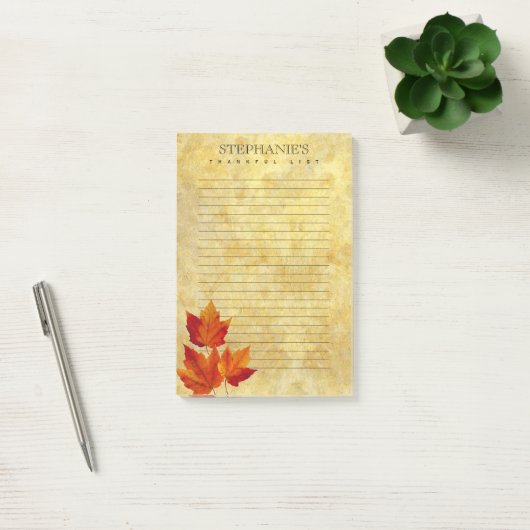 Autumn Maple Leaf Post-it® Notes (Kantoor)