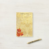 Autumn Maple Leaf Post-it® Notes (Op bureau)