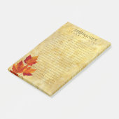 Autumn Maple Leaf Post-it® Notes (Schuin)