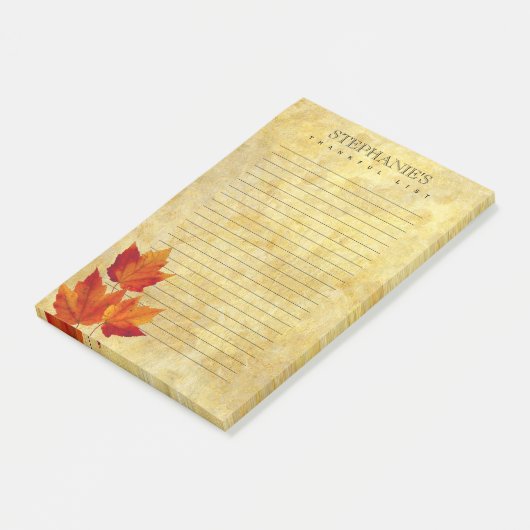 Autumn Maple Leaf Post-it® Notes (Schuin)