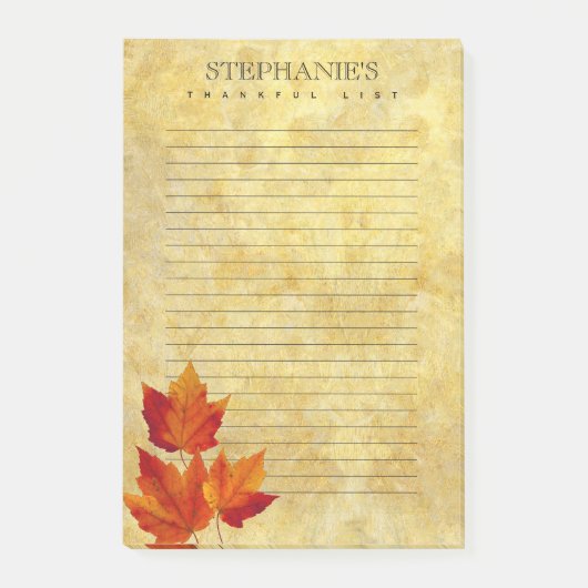 Autumn Maple Leaf Post-it® Notes (Voorkant)