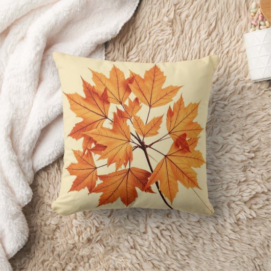 Autumn Maple Leaf Print: Fall Foliage Kussen (Deken)