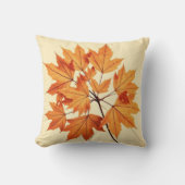 Autumn Maple Leaf Print: Fall Foliage Kussen (Voorkant)