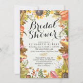 Autumn Maple Leaf Pumpkin Sunflower Vrijgezellenfe Kaart (Voorkant)