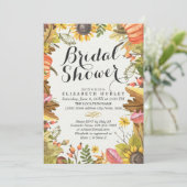 Autumn Maple Leaf Pumpkin Sunflower Vrijgezellenfe Kaart (Staand voorkant)