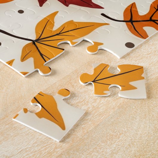Autumn Maple Leaf Puzzle Legpuzzel (Zijkant)