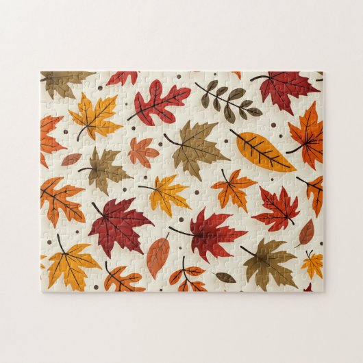 Autumn Maple Leaf Puzzle Legpuzzel (Horizontaal)