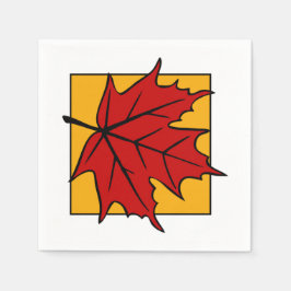 Autumn Maple Leaf Red Servet