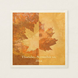 Autumn, Maple Leaf Servetten