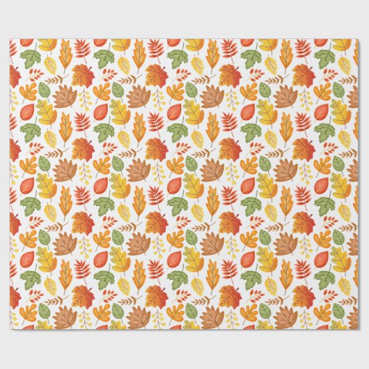 Autumn maple leaf Thanksgiving Wrapping P Cadeaupapier (Vlak)