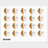 Autumn Maple Leaf Wedding Favor Dank u Sticker (Vel)