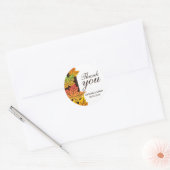 Autumn Maple Leaf Wedding Favor Dank u Sticker (Envelop)