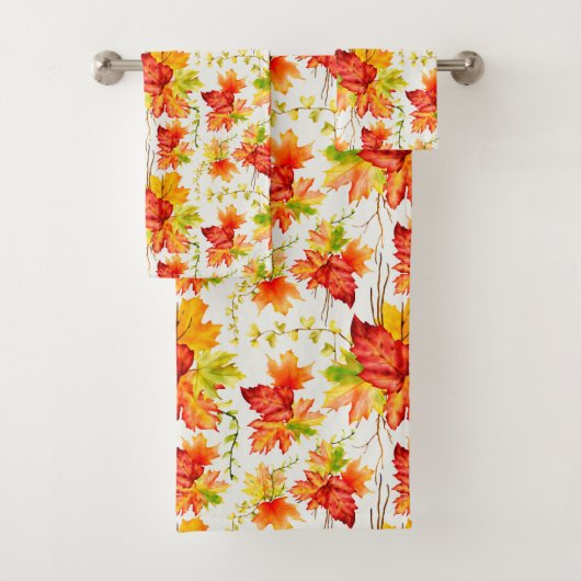 Autumn Maple Leaves Bad Handdoek (Insitu)