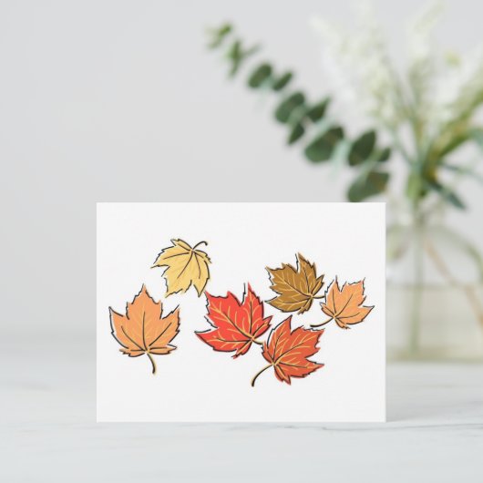 Autumn Maple Leaves Briefkaart (Staand voorkant)