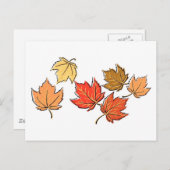 Autumn Maple Leaves Briefkaart (Voorkant / Achterkant)
