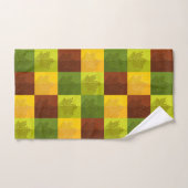 Autumn Maple Leaves, brown and green Bad Handdoek (Handdoek)