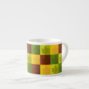 Autumn Maple Leaves, brown, Gold, green Espresso Kop