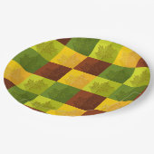 Autumn Maple Leaves, brown, Gold, green Papieren Bordje (Gekanteld)
