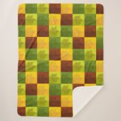 Autumn Maple Leaves, brown, Gold, green Sherpa Deken (Voorkant)
