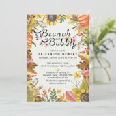 Autumn Maple Leaves Brunch & Bubble Vrijgezellenfe Kaart (Staand voorkant)