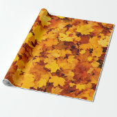 Autumn Maple Leaves Cadeaupapier (Uitgerold)