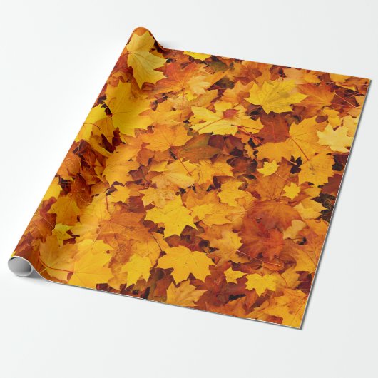 Autumn Maple Leaves Cadeaupapier (Uitgerold)