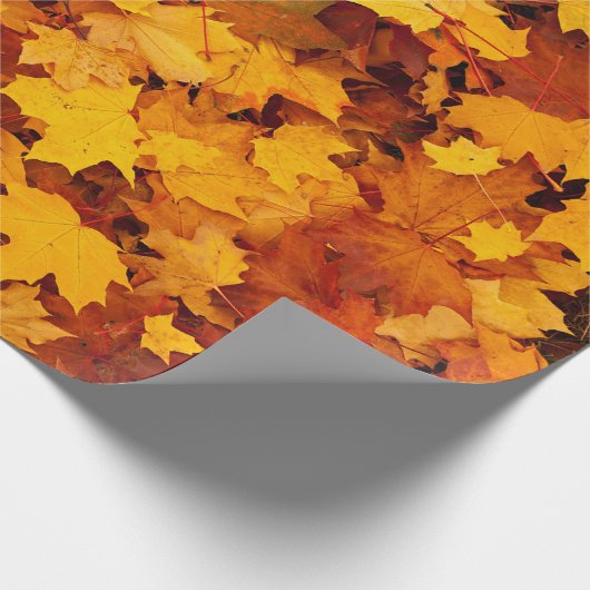 Autumn Maple Leaves Cadeaupapier (Hoek)