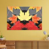 Autumn Maple Leaves Canvas Afdruk (Insitu (Woonkamer))