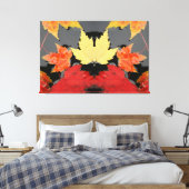 Autumn Maple Leaves Canvas Afdruk (Insitu (Slaapkamer))