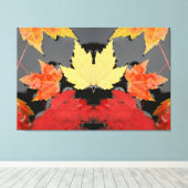 Autumn Maple Leaves Canvas Afdruk (Insitu (Houten vloer))