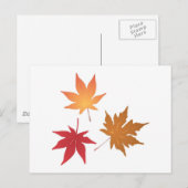 Autumn Maple Leaves Collectie Briefkaart (Voorkant / Achterkant)