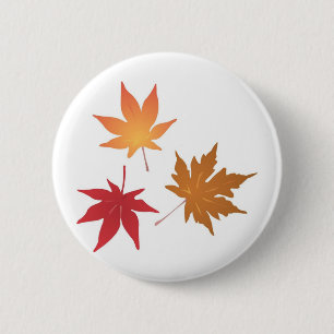 Autumn Maple Leaves Collectie Ronde Button 5,7 Cm