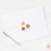 Autumn Maple Leaves Collectie Ronde Sticker (Envelop)