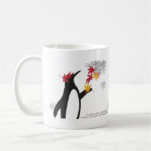 Autumn Maple Leaves en Cute Funny Penguin Koffiemok (Links)