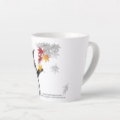 Autumn Maple Leaves en Cute Funny Penguin Latte Mok (Rechterhoek)