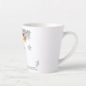 Autumn Maple Leaves en Cute Funny Penguin Latte Mok (Rechts)