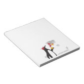 Autumn Maple Leaves en Cute Funny Penguin Notitieblok (Schuin)