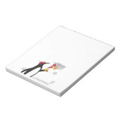 Autumn Maple Leaves en Cute Funny Penguin Notitieblok (Linkerzijde)