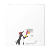 Autumn Maple Leaves en Cute Funny Penguin Notitieblok (Voorkant)