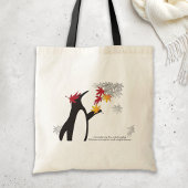 Autumn Maple Leaves en Cute Funny Penguin Tote Bag