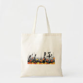 Autumn Maple Leaves en Wild Grass Silhouette Tote Bag (Voorkant)