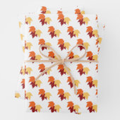 “Autumn Maple Leaves” Gift Wrap Inpakpapier Vel (In situ)