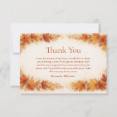 Autumn Maple Leaves Graduation Party Bedankkaart (Voorkant)