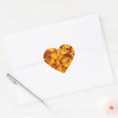 Autumn Maple Leaves Hart Sticker (Envelop)